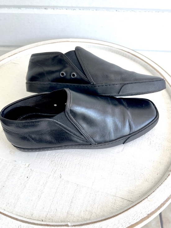 LEMAIRE Black Leather Slip On Shoes with Crepe Soles - 41/7.5 main image 4